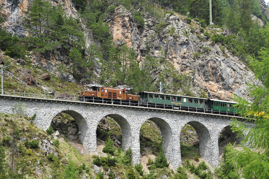 2019.06.11 RhB Ge 6-6 I 414 Albulabahn Krokodil Bahnfest Bergün (15)